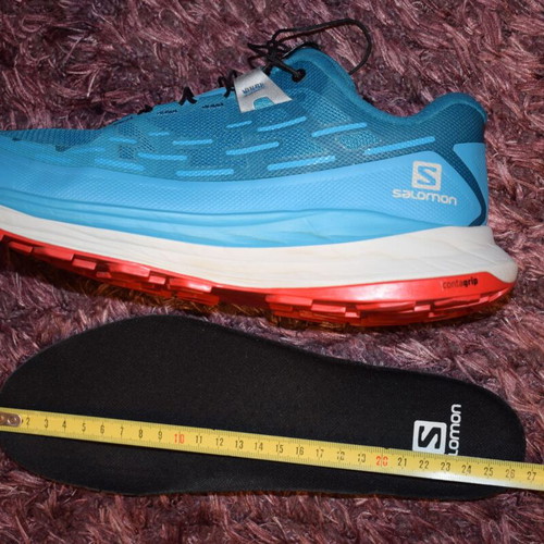 Salomon Ultra Glide trail running shoes like new, size 41.5, blue