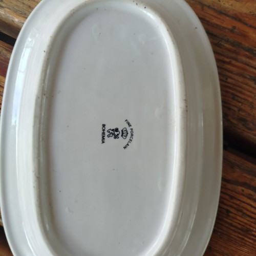 Small serving platter used with Ouzo Plomari logo 1970-80