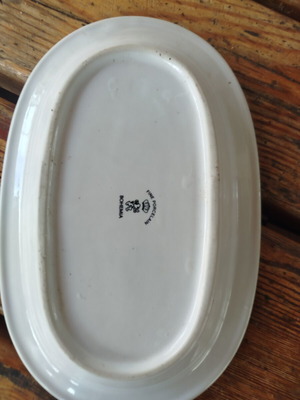 Small serving platter used with Ouzo Plomari logo 1970-80