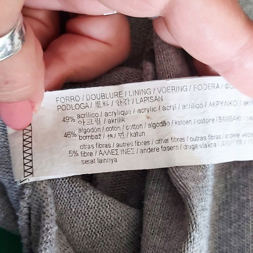 Γυναικεία ζακέτα με κουκούλα Pull & Bear μεταχειρισμένη, μεγέθη M έως XL, γκρι