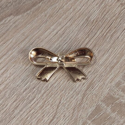 Decorative metal bow ribbon label 4.8cm new