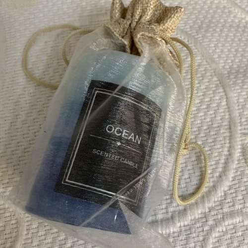 Paraffin candle with ocean scent new