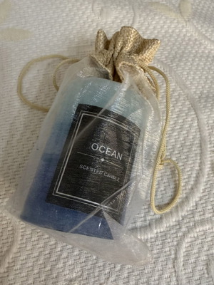 Paraffin candle with ocean scent new