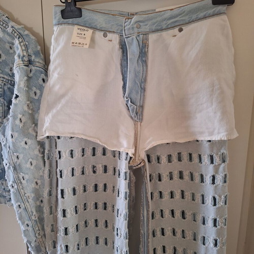 Denim jacket and pants set like new, Vicolo and Toxic 3 size S