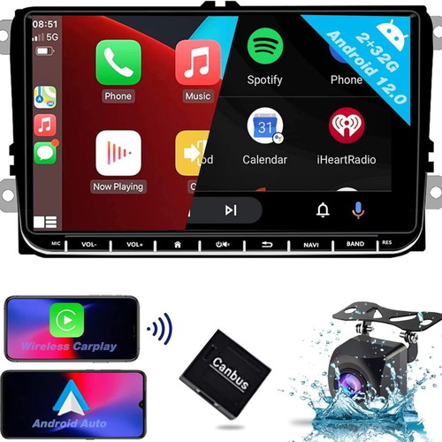 Μουλτιμέδια 9inch CarPlay για VW Golf Polo Passat Seat Skoda νέα