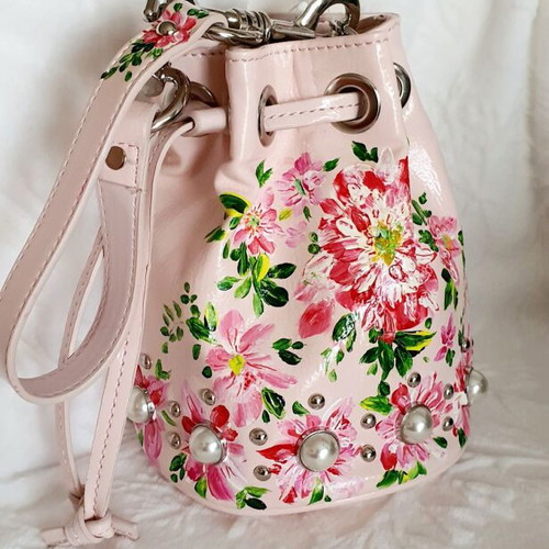 Steve Madden bag new, hand-painted, pink