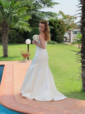 Wedding dress white mermaid Pierre Cardin new