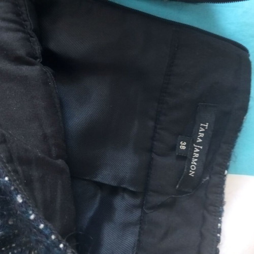 TARA JARMON wool skirt with angora like new, blue, Small