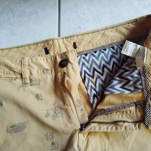 Summer bermuda shorts like new, yellow, size L