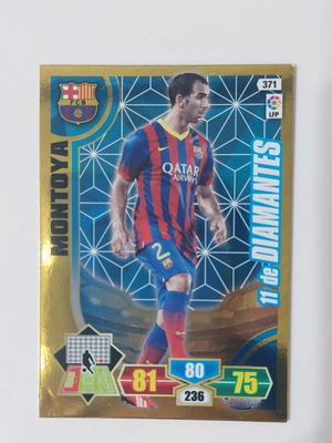 Panini Montoya card used, Adrenalyn Barcelona 13-14