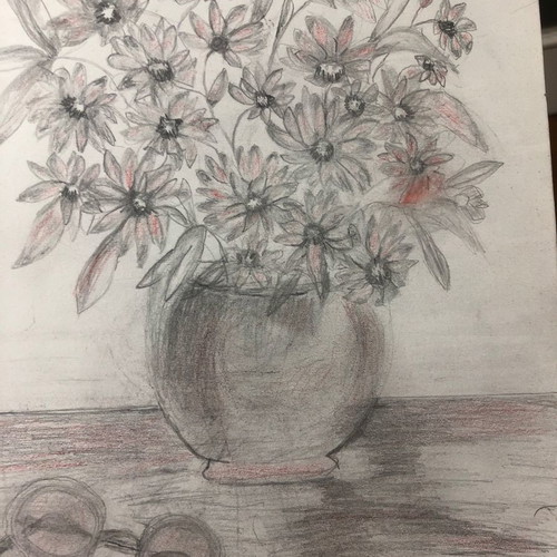 Pencil drawings used, block 35x25 cm, 7 artworks