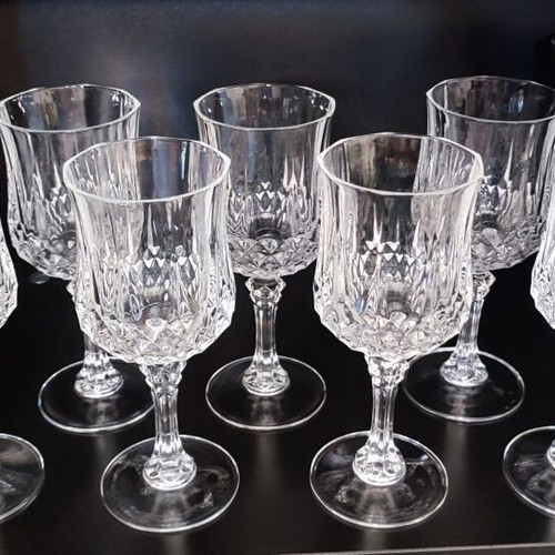 Cristal D'Arques Longchamp Water Glasses Set of 7 like new