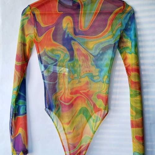 Zara x Disney Trippy Liquid Mesh Bodysuit Size S like new