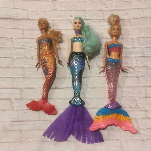 Barbie mermaids like new, all together