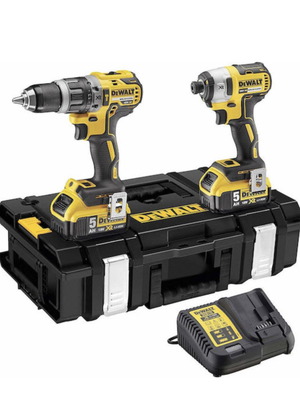 Impact drill DCD796 and impact driver DCF887 new with 2 batteries 5A and charger