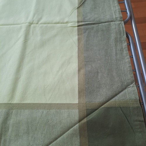 Tablecloth cotton in green shades like new 186×144 cm
