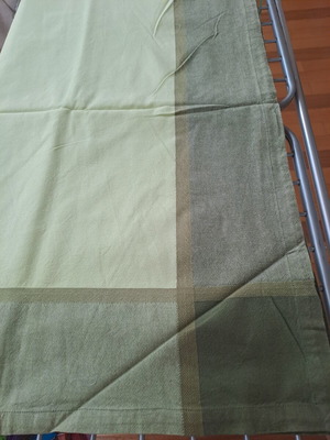 Tablecloth cotton in green shades like new 186×144 cm