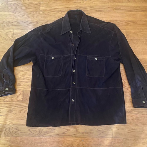 Suede leather shirt brown like new