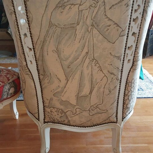 Collectible armchair and stool “The Descent of Dante” like new