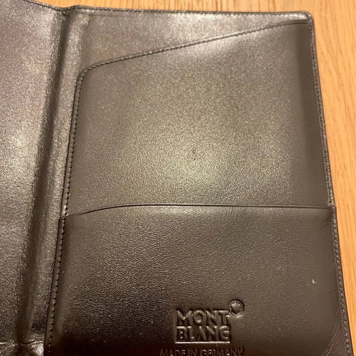 Montblanc passport holder like new, leather