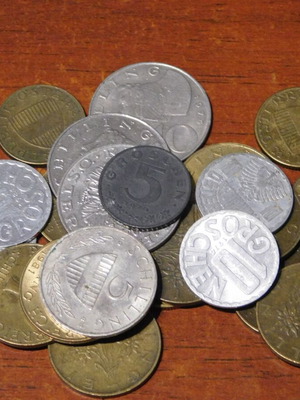 Austria coin collection used, 22 coins