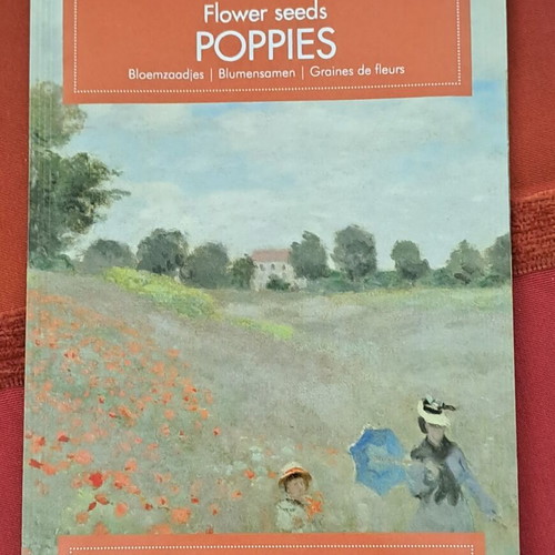 Claude Monet Coquelicots Art Postcard brand new with poppy seeds