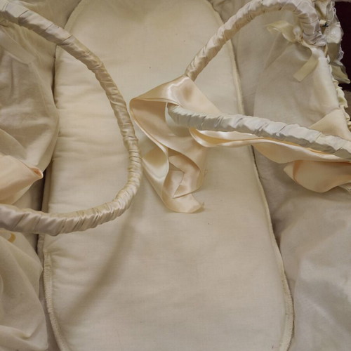 Bassinet like new with French lace