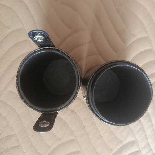 Makeup brush case new, side opening with buttons