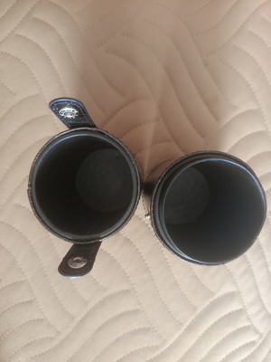 Makeup brush case new, side opening with buttons