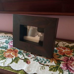 Brown wooden solid rectangular frame like new