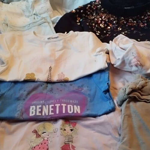 Girls' clothing pack used, 10 to 11 pieces for 5-year-old