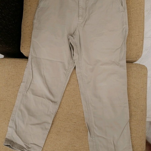Men's beige fabric pants I.N.C. used size 33/34