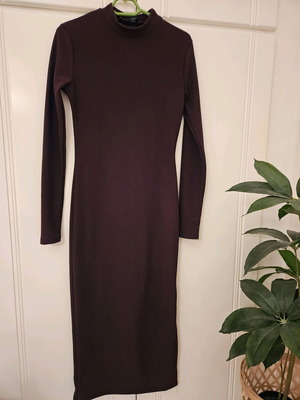 Brown long tight midi dress Pink Woman like new