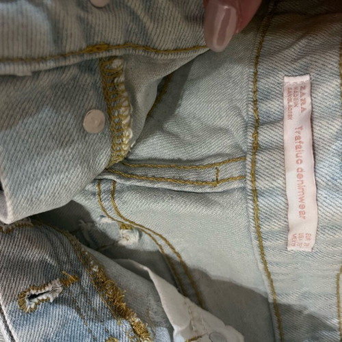 Zara denim shorts like new with back design, size M 38 10