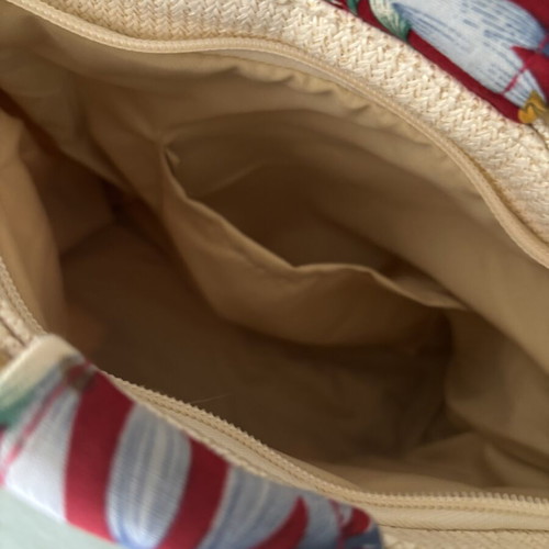 Summer bag new with horn handles and shoulder strap beige