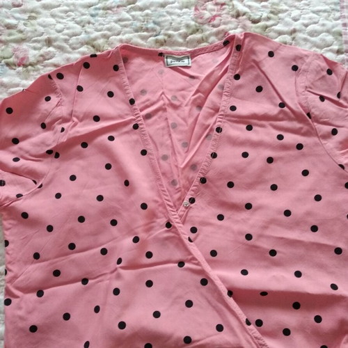 Crop wrap top Pimkie like new, size S, black and pink