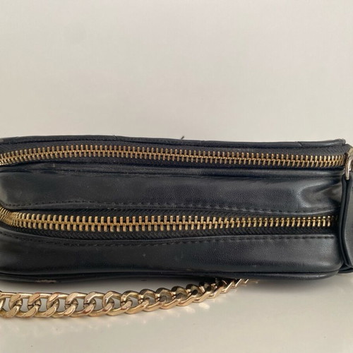 Zara crossbody bag used, black with gold chain
