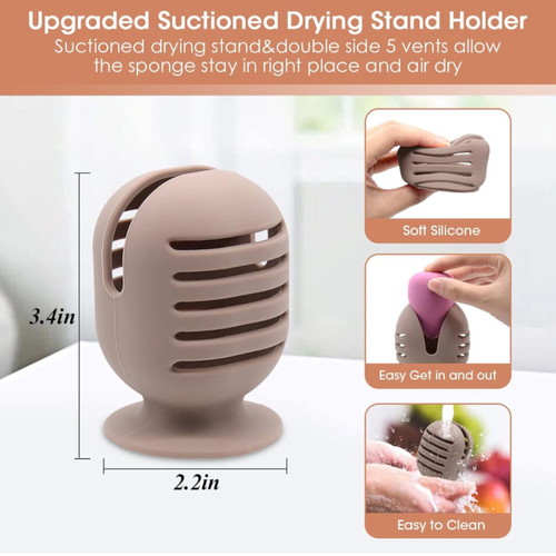Makeup brush and sponge cases set new silicone