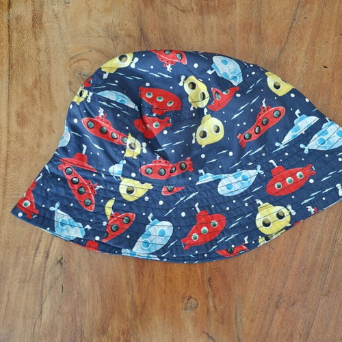 Bucket hat with submarine print Tortue used for boys