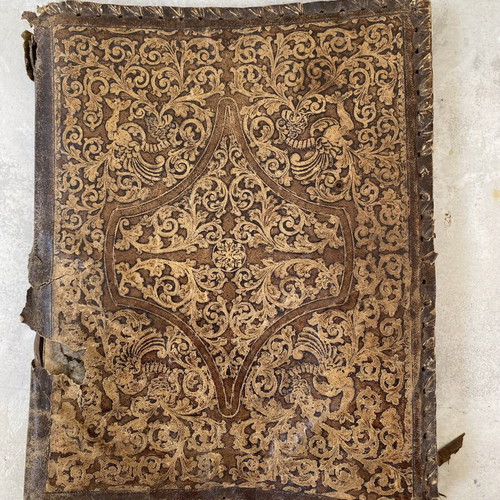 Vintage leather diary or document folder used