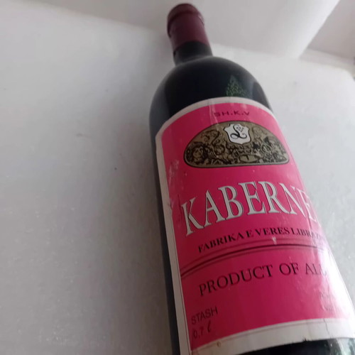 Wine bottle sealed 1997 from Albania