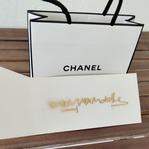Chanel Coco Mademoiselle Gold Metal Bookmark new