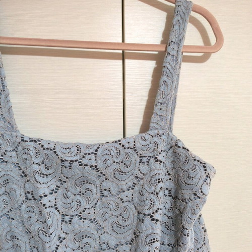 Mango maxi lace dress XL new, baby blue
