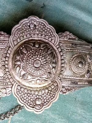 Authentic Antique Silver Buckle 30cm, like new, 19th century