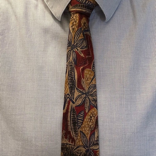 Altea Milano men's silk tie vintage like new, multicolored