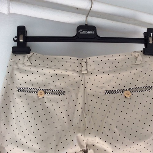 Women's pants like new, low-rise, elastic fabric, size 40, black and beige