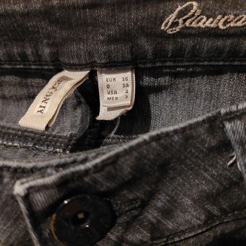 MNG Jeans Bianca Vintage women's pants used, black gray, size 36