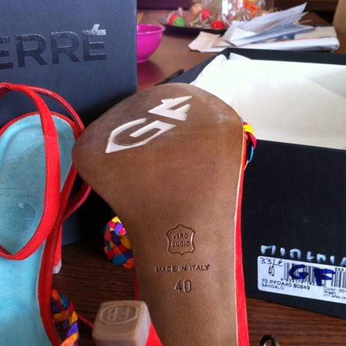 Gianfranco Ferre sandals new, multicolor, size 40