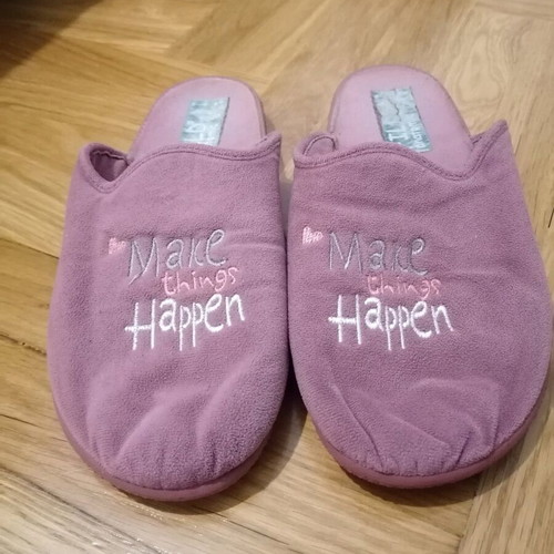 Women's lilac slippers used, size 40