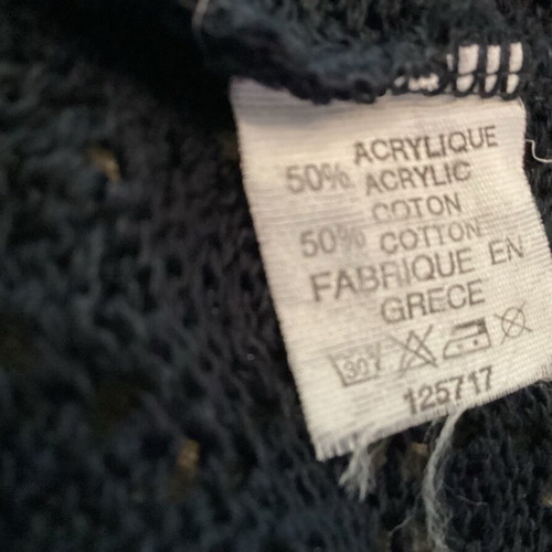 3Suisses dark blue short-sleeve cardigan like new